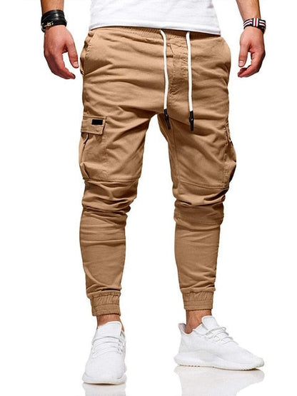 Autumn Men Joggers Pants  New Casual Male Cargo Military Sweatpants Solid Multi-pocket Hip Hop Fitness Trousers Sportswear