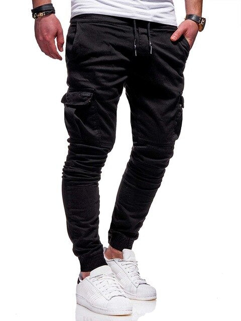 Autumn Men Joggers Pants  New Casual Male Cargo Military Sweatpants Solid Multi-pocket Hip Hop Fitness Trousers Sportswear