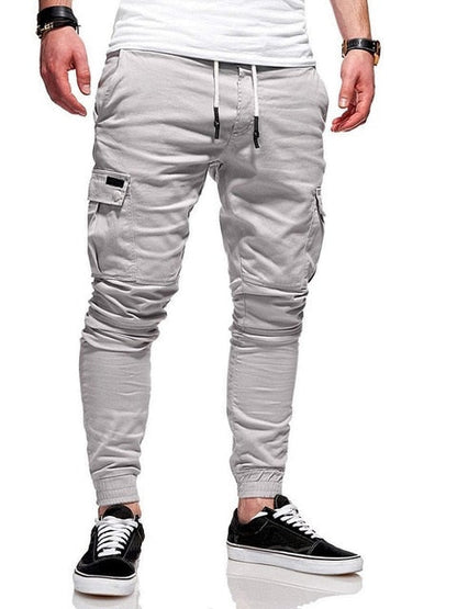 Autumn Men Joggers Pants  New Casual Male Cargo Military Sweatpants Solid Multi-pocket Hip Hop Fitness Trousers Sportswear