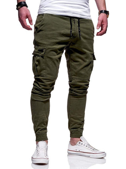 Autumn Men Joggers Pants  New Casual Male Cargo Military Sweatpants Solid Multi-pocket Hip Hop Fitness Trousers Sportswear