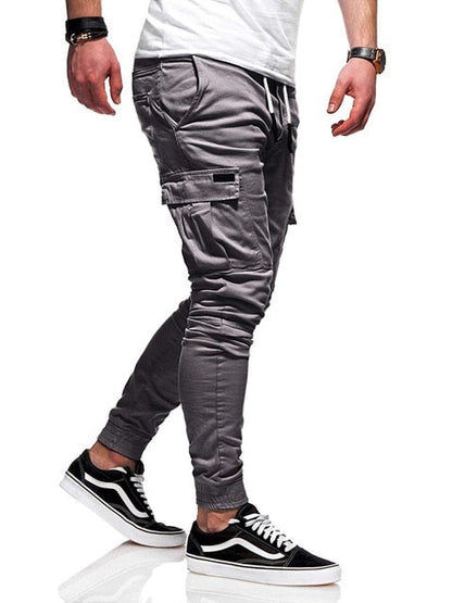 Autumn Men Joggers Pants  New Casual Male Cargo Military Sweatpants Solid Multi-pocket Hip Hop Fitness Trousers Sportswear